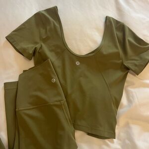 Size 4 lululemon Align™ High-Rise Pant 28”  Olive Green Set